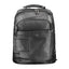 Piquadro Sac à dos cuir noir, compartiment laptop, sangles ajustables