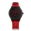 Timex Montre Sport En Nylon Rouge, Cadran Noir 41 Mm, Quartz Analogique Étanche 5 ATM - Apparel & Accessories > Jewelry > Watches from Timex