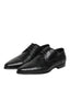 Dolce Gabbana Derby Cuir Python Noir Exotique Pour Homme, chaussures Derby en cuir python noir