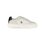 Calvin Klein Baskets cuir blanc, détails noirs, semelle amovible