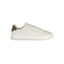 Tommy Hilfiger Baskets cuir blanc, détails verts, semelle amovible