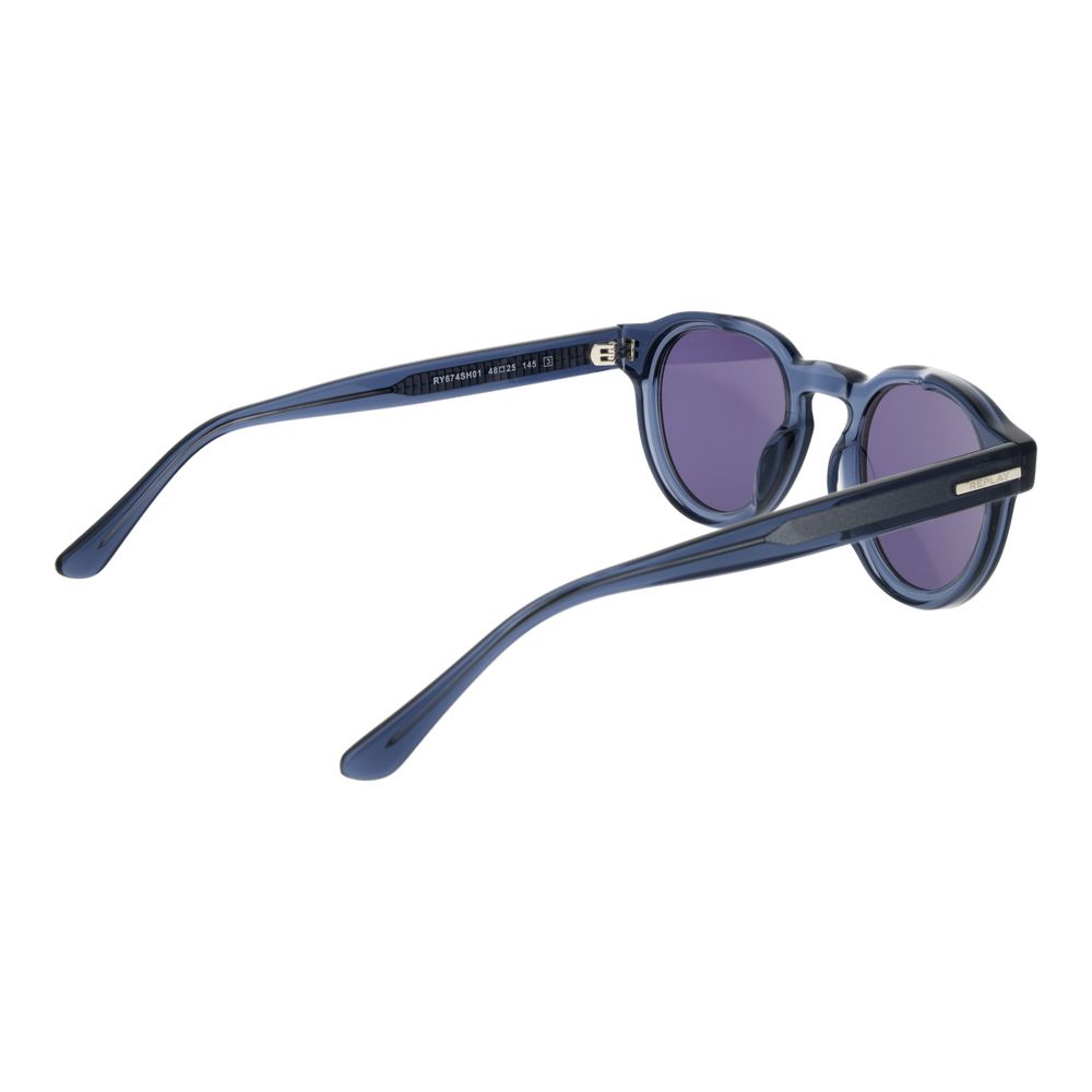 Replay Lunettes Panto Gris, Verres Violets, Style Vintage