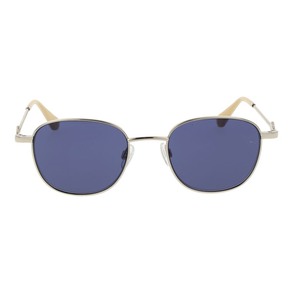 Replay Lunette Silver Metal, Verres Bleus, Protection UV Totale
