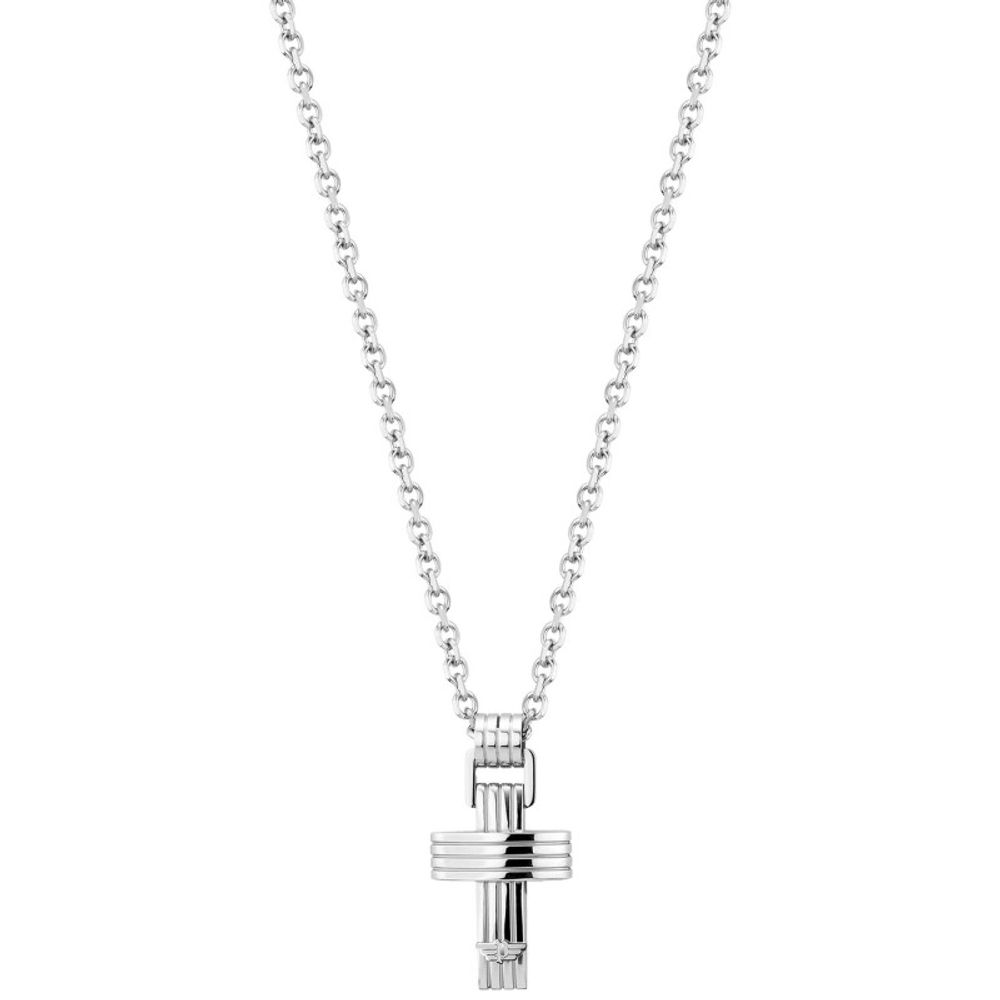 Police Bracelet Acier Inoxydable Gris, Design Masculin, 60cm