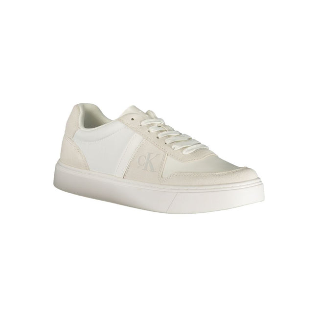 Calvin Klein Baskets blanches cuir, lacets sport urbain - Calvin Klein | Hollys Men