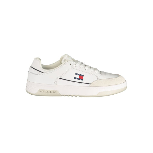 Tommy Hilfiger Baskets blanches polyuréthane, accents bleus - Tommy Hilfiger | Hollys Men
