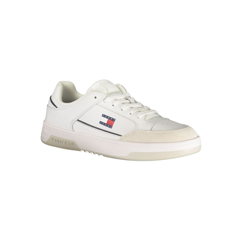 Tommy Hilfiger Baskets blanches polyuréthane, accents bleus