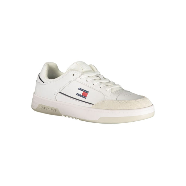 Tommy Hilfiger Baskets blanches polyuréthane, accents bleus - Tommy Hilfiger | Hollys Men
