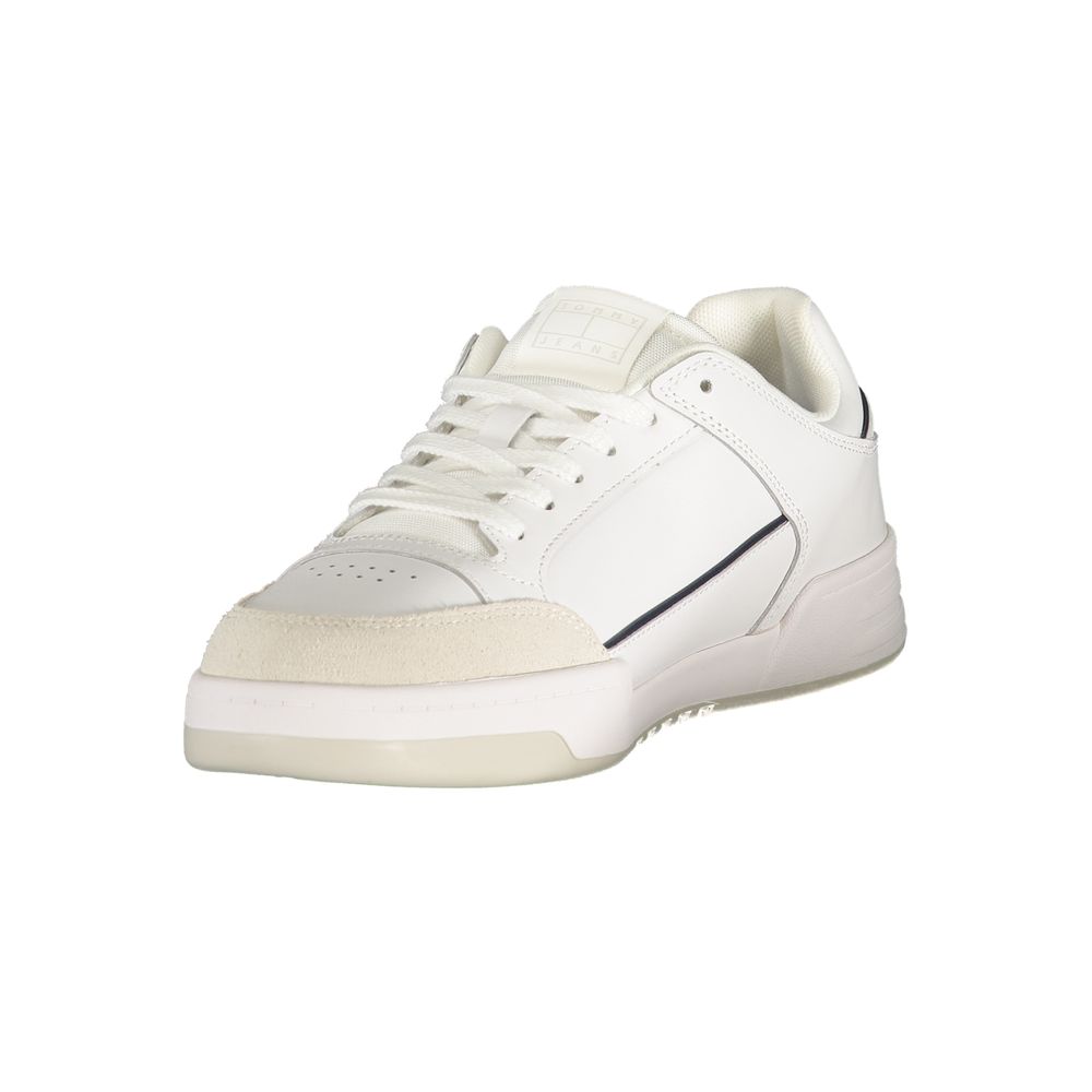 Tommy Hilfiger Baskets blanches polyuréthane, accents bleus