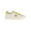 Tommy Hilfiger Baskets Blanches, Accents Jaunes, Semelle Amovible
