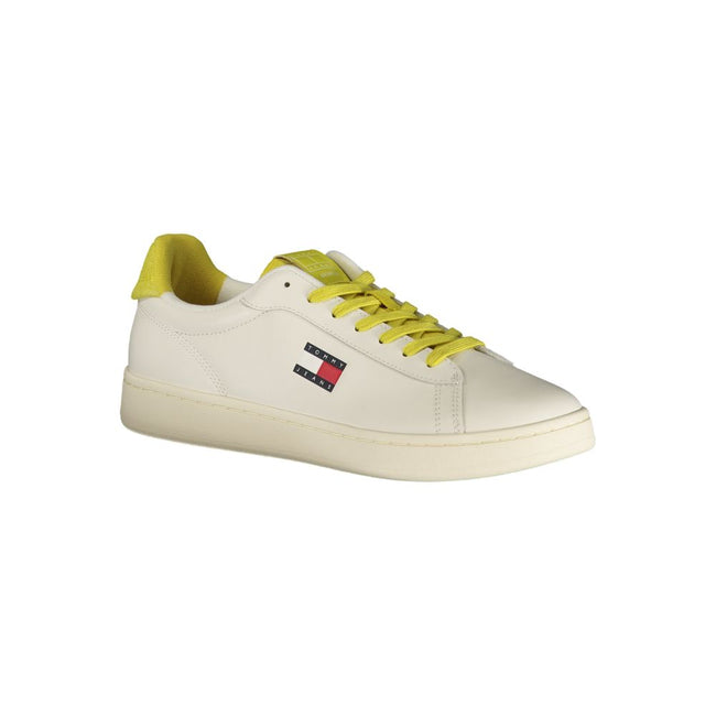 Tommy Hilfiger Baskets Blanches, Accents Jaunes, Semelle Amovible - Tommy Hilfiger | Hollys Men