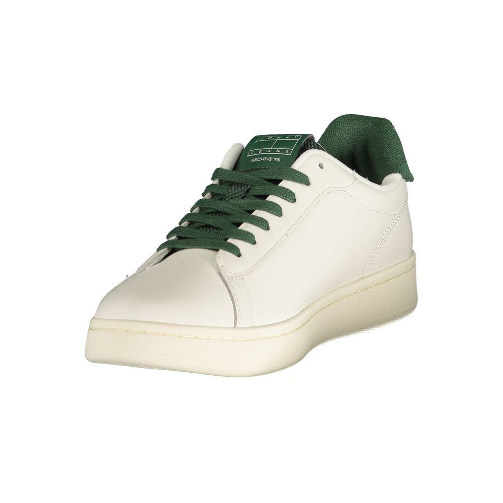Tommy Hilfiger Baskets Blanches, Détails Verts, Semelle Amovible