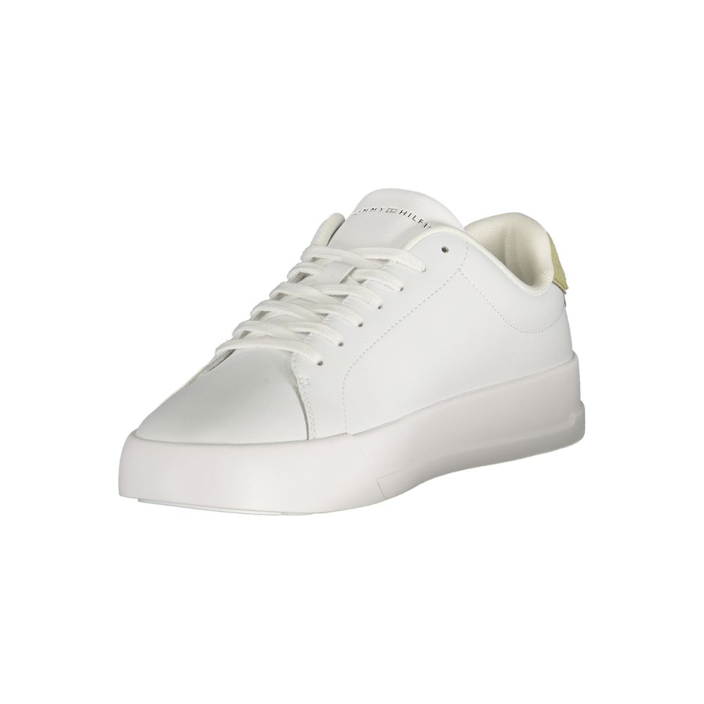 Tommy Hilfiger Baskets Blanches, Accents Verts, Semelle Amovible