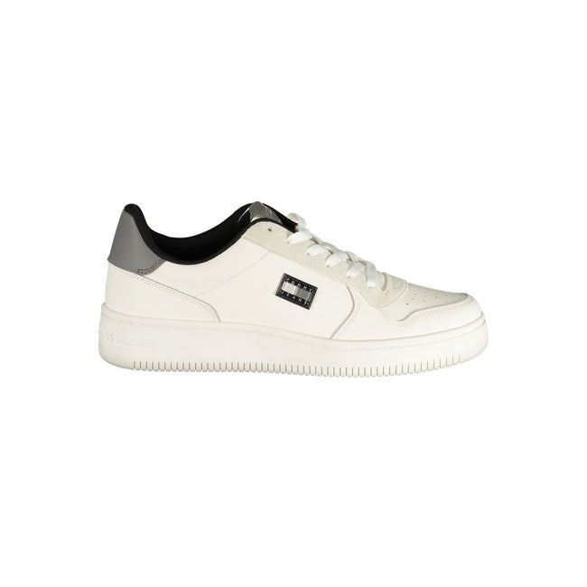 Tommy Hilfiger Baskets Blanches, Détails Gris, Logo Iconique - Tommy Hilfiger | Hollys Men
