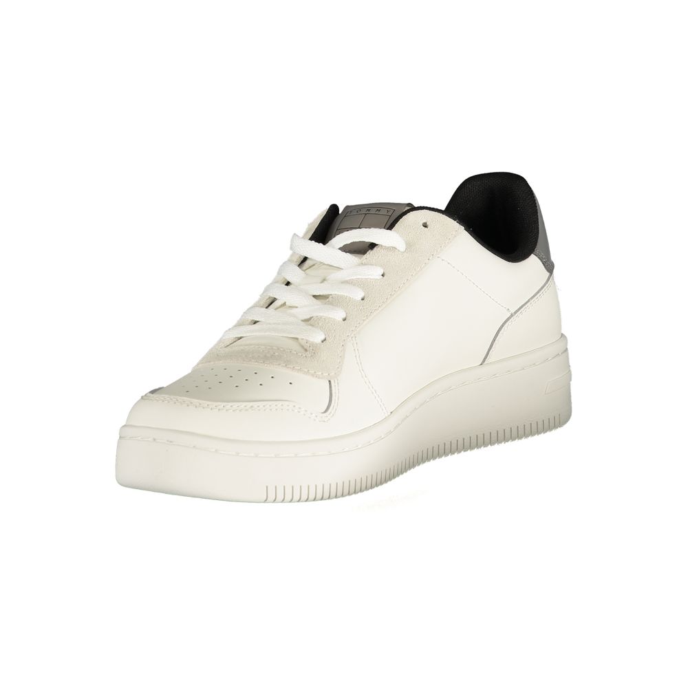 Tommy Hilfiger Baskets Blanches, Détails Gris, Logo Iconique