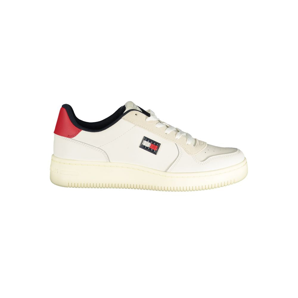Tommy Hilfiger Baskets blanches, détails rouges, semelle amovible