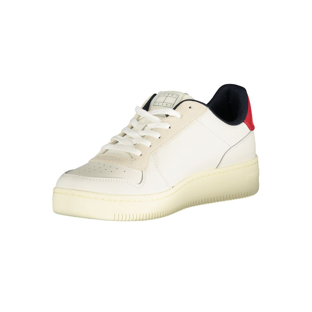 Tommy Hilfiger Baskets blanches, détails rouges, semelle amovible