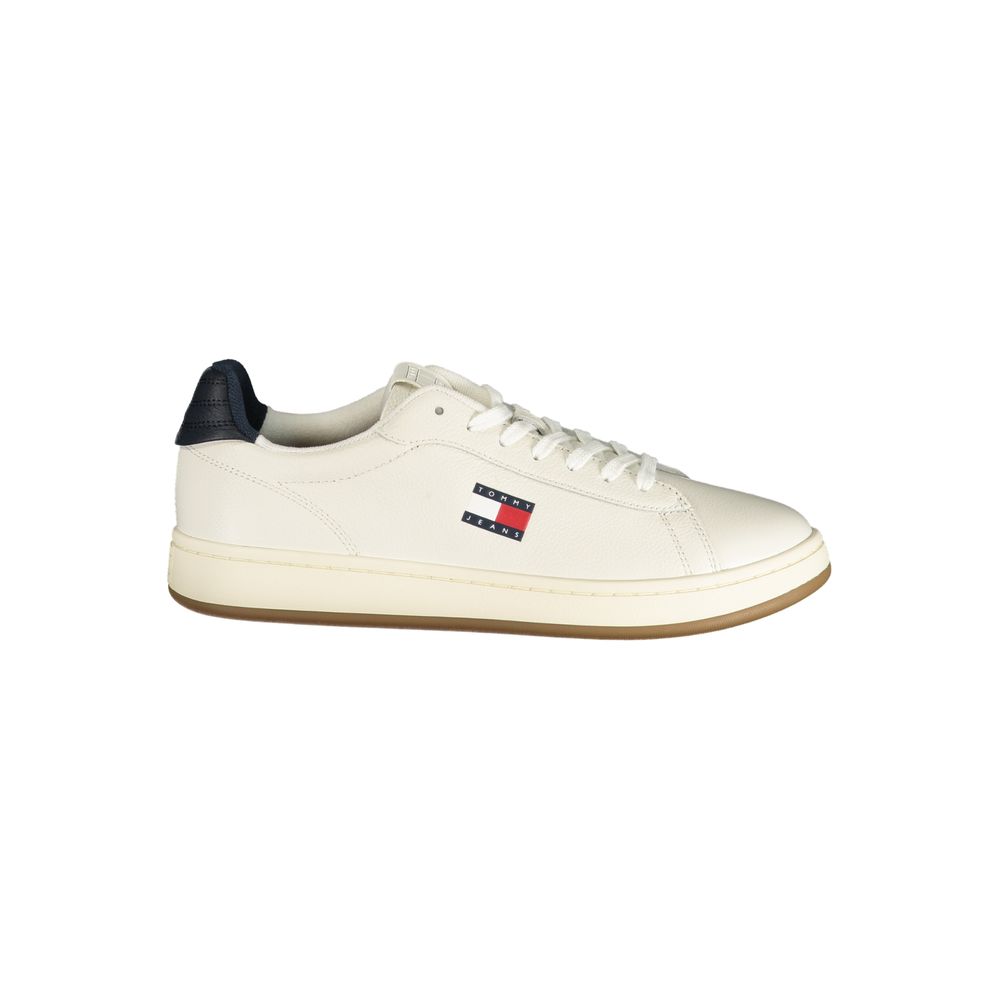 Tommy Hilfiger Baskets Blanc, Détails Bleu, Semelle Amovible