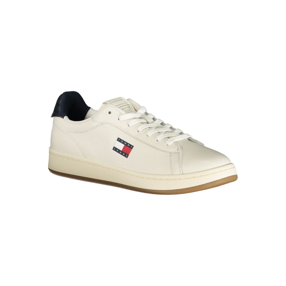 Tommy Hilfiger Baskets Blanc, Détails Bleu, Semelle Amovible