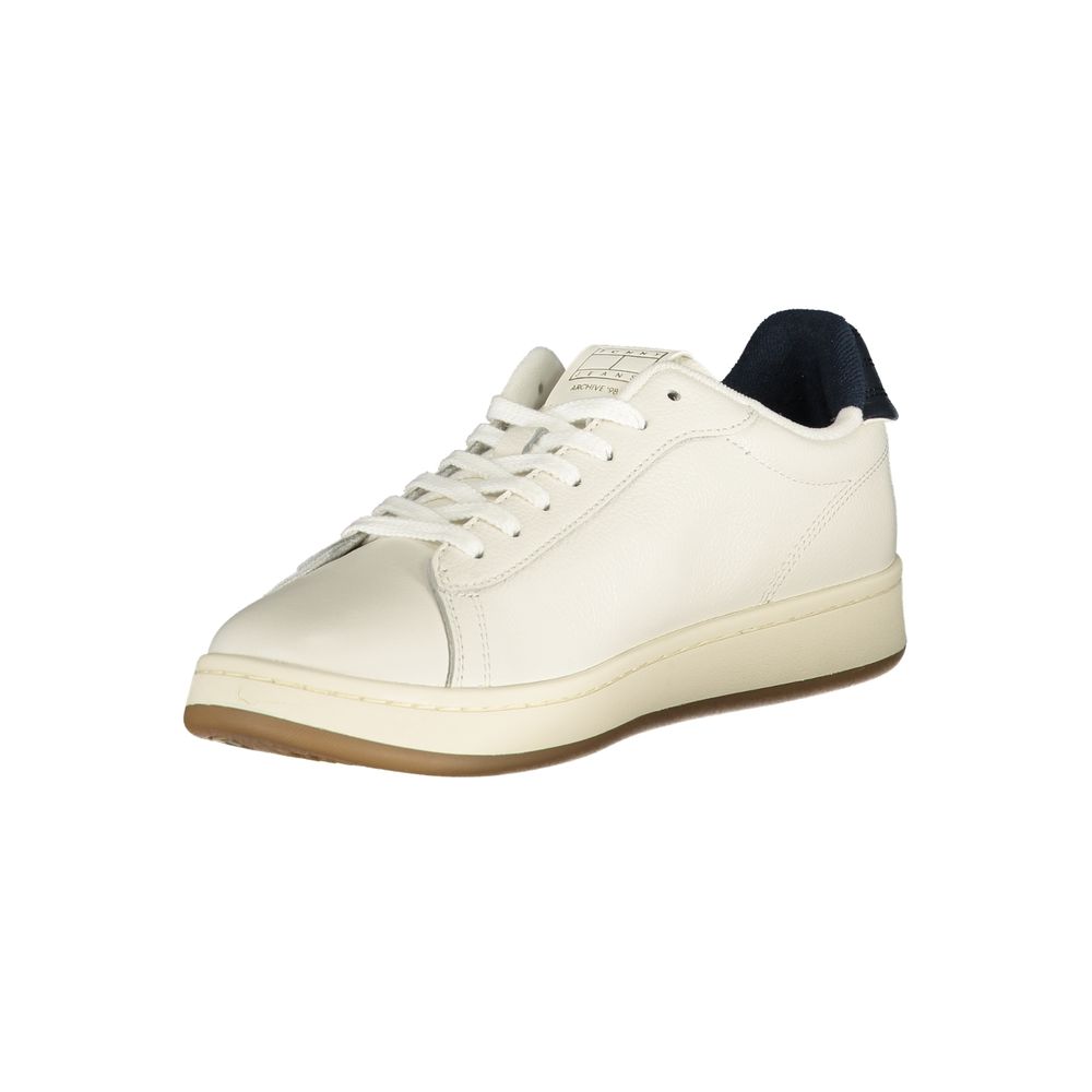 Tommy Hilfiger Baskets Blanc, Détails Bleu, Semelle Amovible