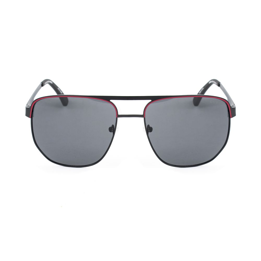 Guess Lunettes de Soleil Métal Noir, Verres Dégradés Bruns