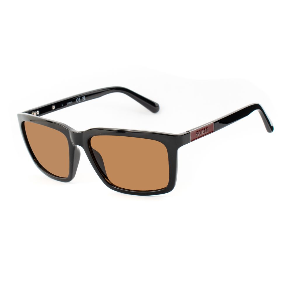 Guess Lunettes de Soleil Noires, Résine, Protection UV Moderne