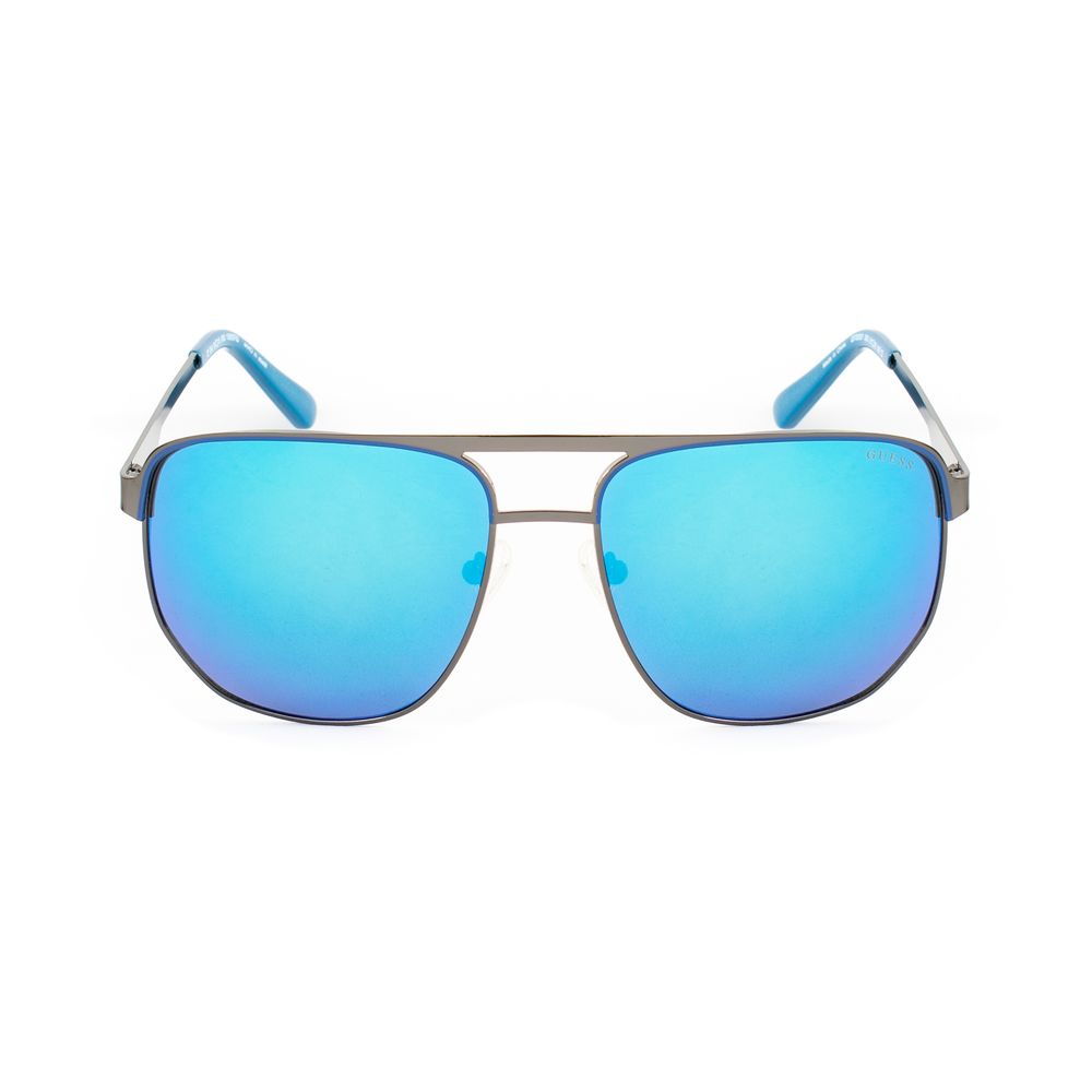 Guess Lunettes aviateur métal gris, style classique masculin