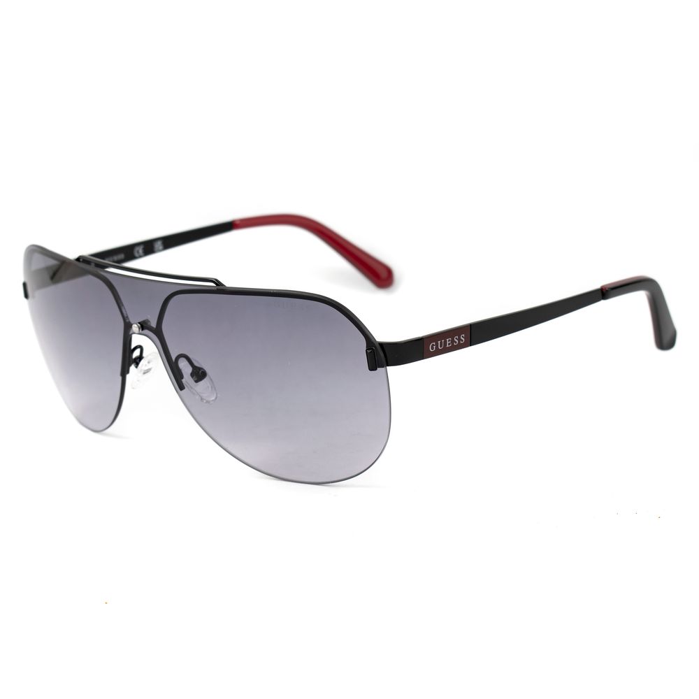 Guess Lunettes Métal Noir, Protection UV 100%, Style Masculin