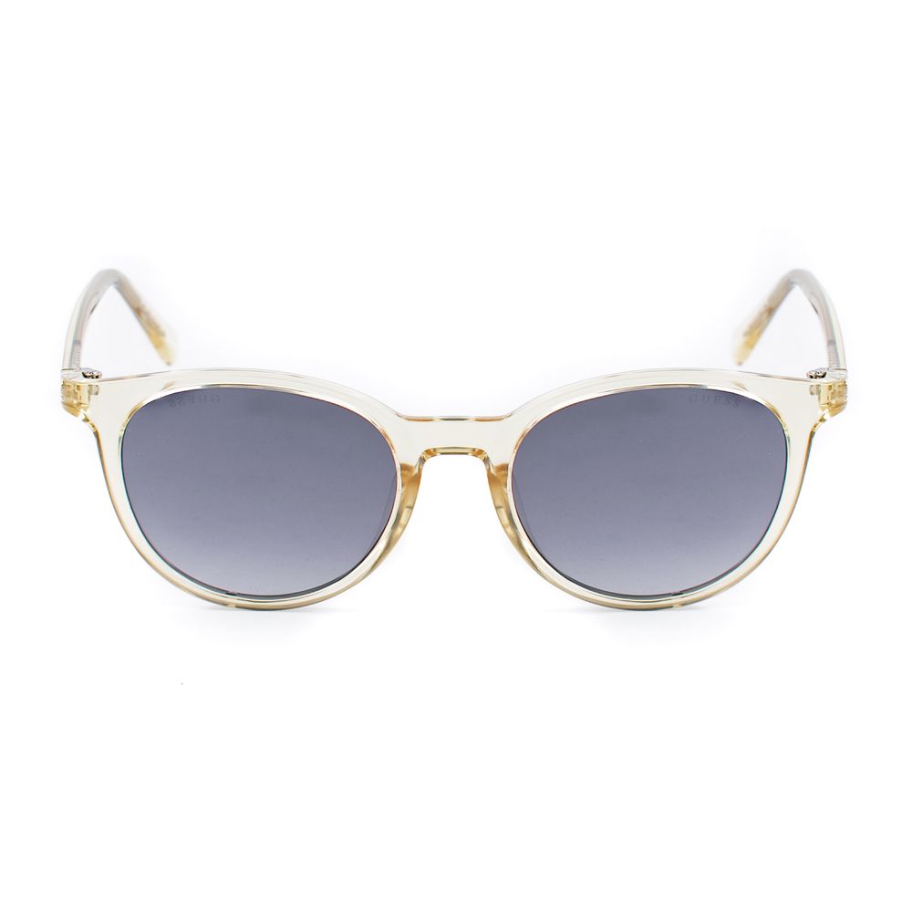 Guess Lunettes Bicolores Résine Jaune, Verres Verts, Style Moderne