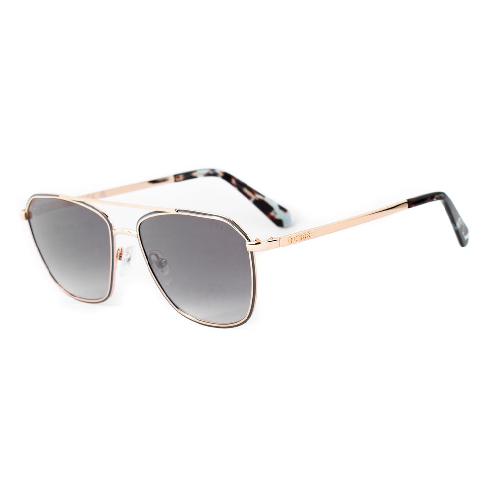 Guess Lunettes Or Métal, Verres Gris, Protection UV 100%