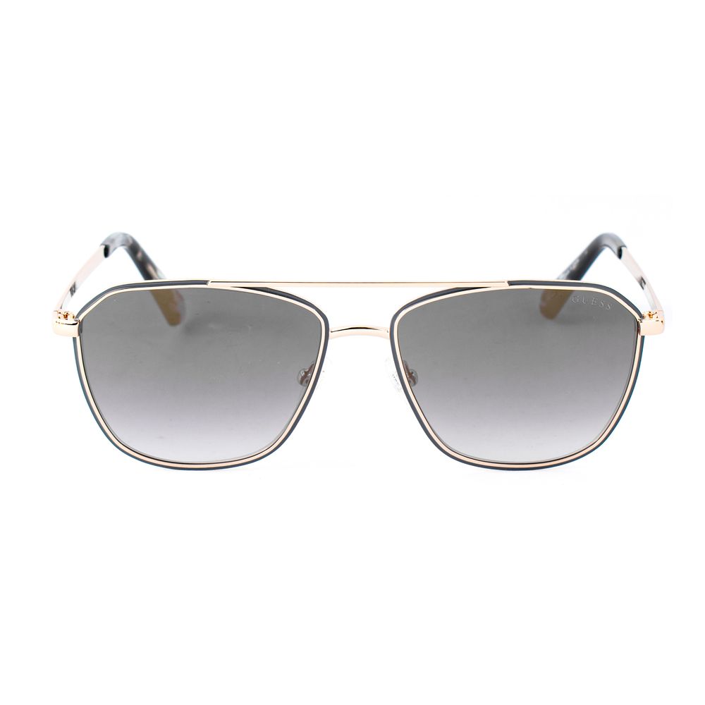Guess Lunettes Or Métal, Verres Gris, Protection UV 100%