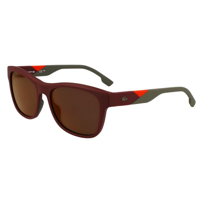 Lacoste Lunettes de Soleil Rouge, Verres Orange, Design Sportif - Lacoste | Hollys Men