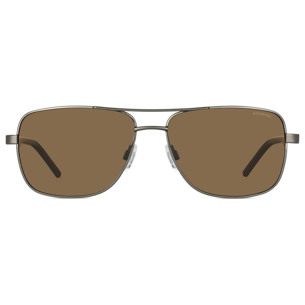 Polaroid Lunettes Homme Métal Bleu, Verres Bruns, Protection UV