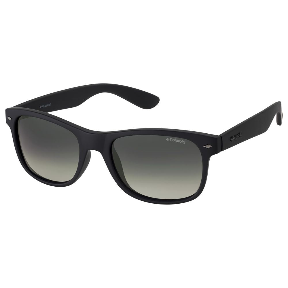 Polaroid Lunettes soleil homme, monture noire plastique, verres verts