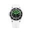 Bobroff Montre Sport Automatique, Cadran Vert, Bracelet Blanc