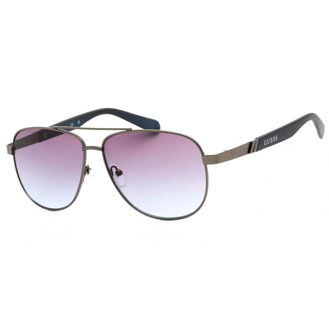 Guess Lunettes Soleil Métal Gris, Verres Dégradés Bleus Premium - Guess | Hollys Men