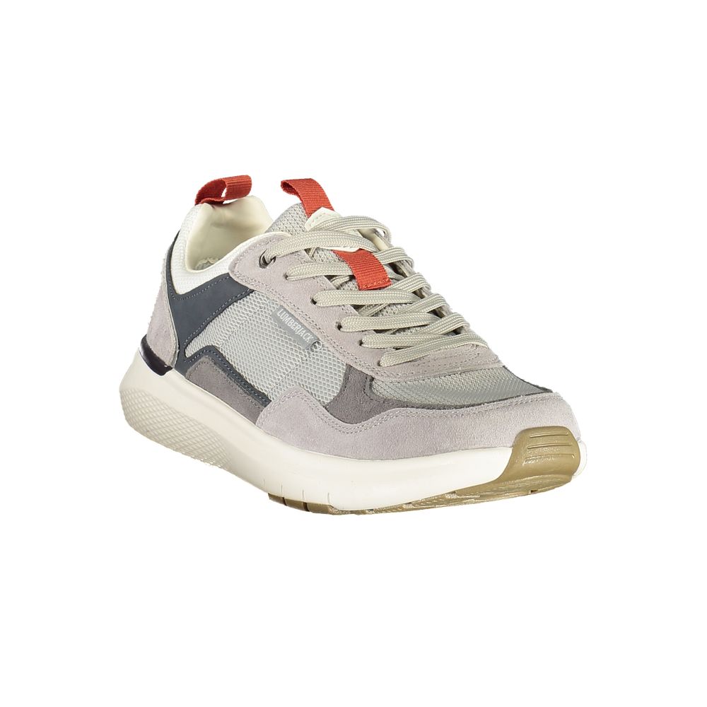Lumberjack Baskets grises urbaines, détails bleus, semelle amovible