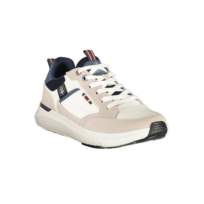 Lumberjack Baskets Blanches Homme, Contrastes Bleus, Semelle Amovible - Lumberjack | Hollys Men