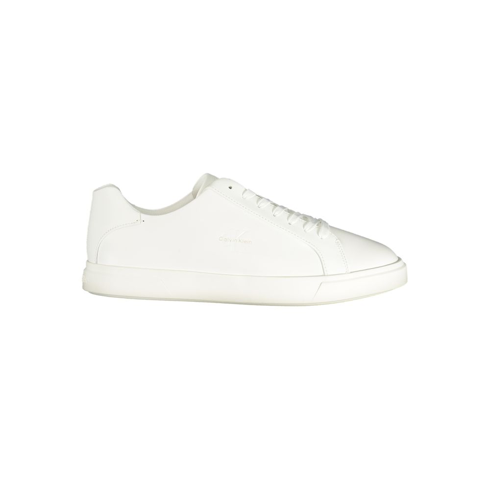 Calvin Klein Baskets Blanches, Polyuréthane, Semelle Amovible