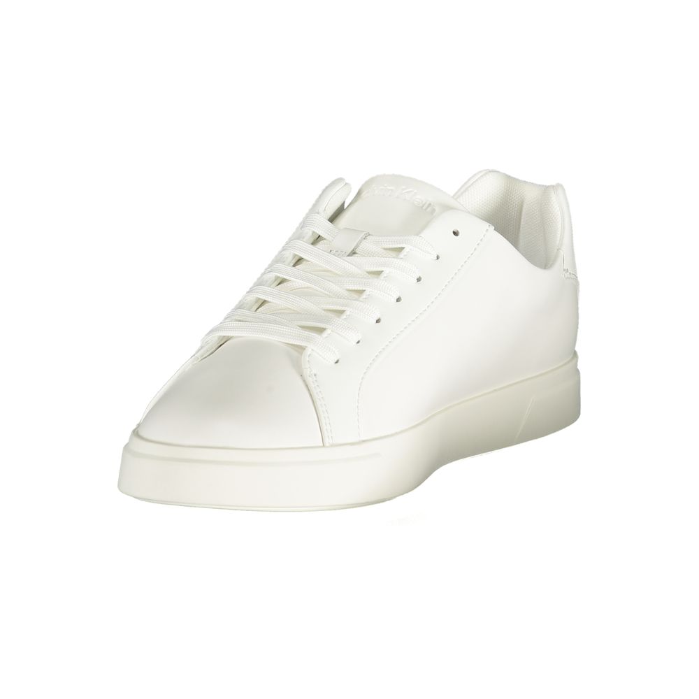 Calvin Klein Baskets Blanches, Polyuréthane, Semelle Amovible