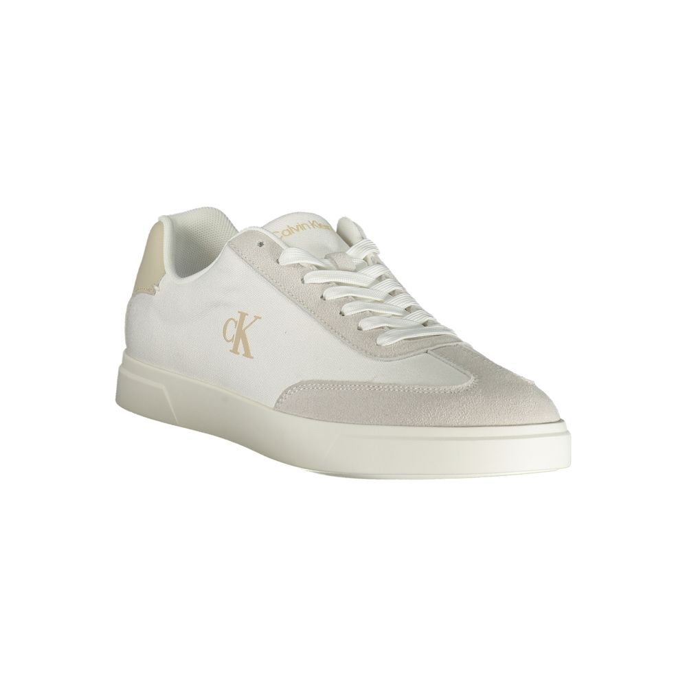 Calvin Klein Baskets Blanc, Détails Contrastés, Matériaux Recyclés