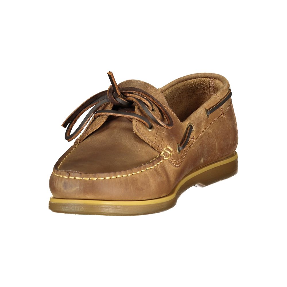 Lumberjack Chaussures-Bottes Cuir Marron, Style Bateau, Premium Homme