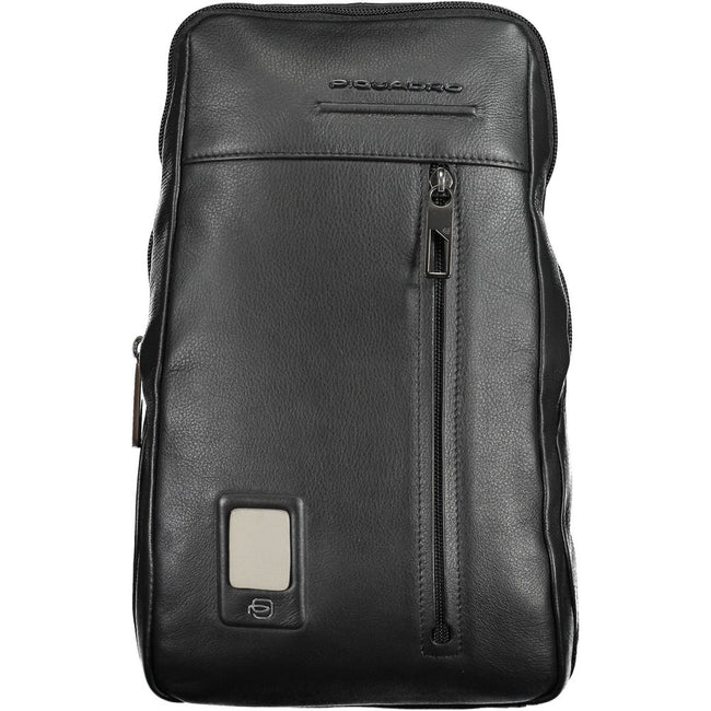 Piquadro Sacoche bandoulière cuir noir, compartiment laptop - Piquadro | Hollys Men
