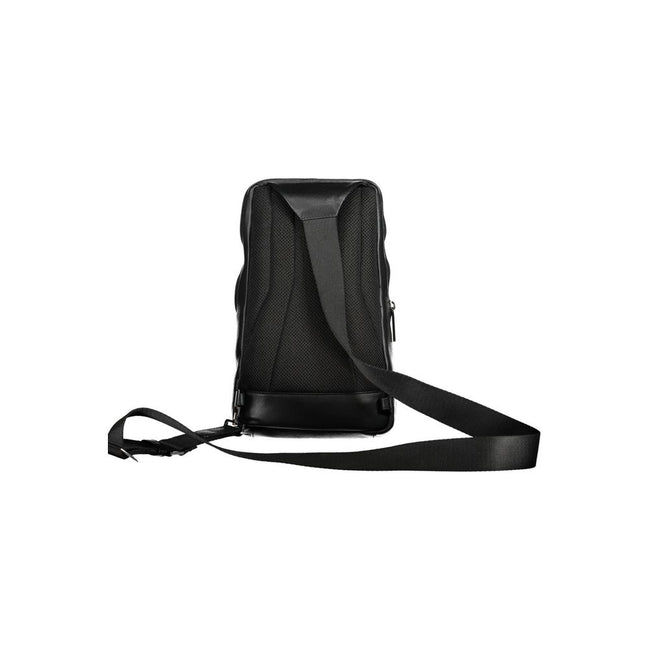 Piquadro Sacoche bandoulière cuir noir, compartiment laptop - Piquadro | Hollys Men