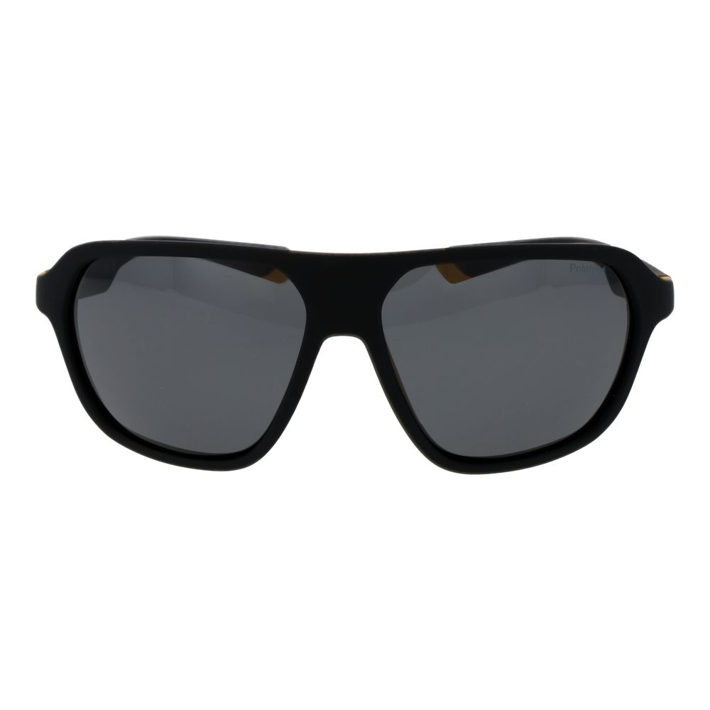 Polaroid Lunettes Soleil Noires, Plastique, Polarisées Unisexe