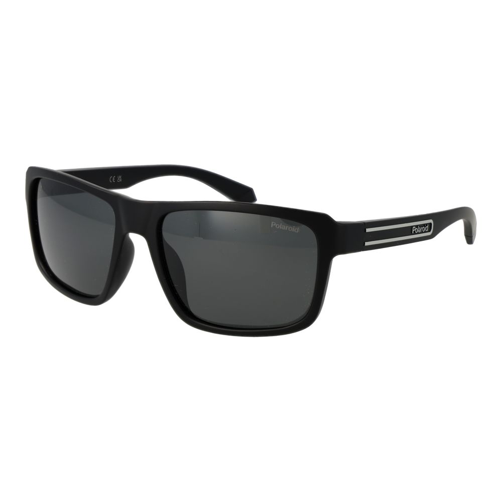 Polaroid Lunettes de Soleil Noires, Verres Polarisés, Plastique Premium