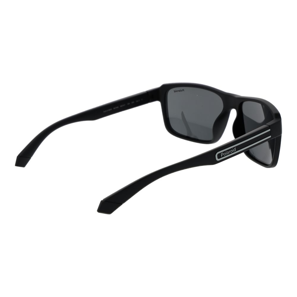 Polaroid Lunettes de Soleil Noires, Verres Polarisés, Plastique Premium