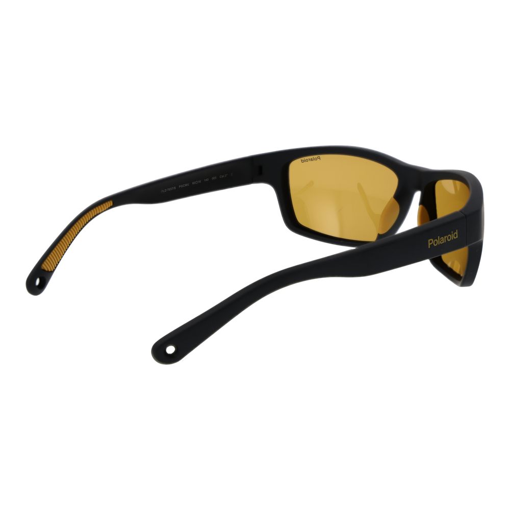 Polaroid Lunette Plastique Noir, Verres Jaunes, Protection UV