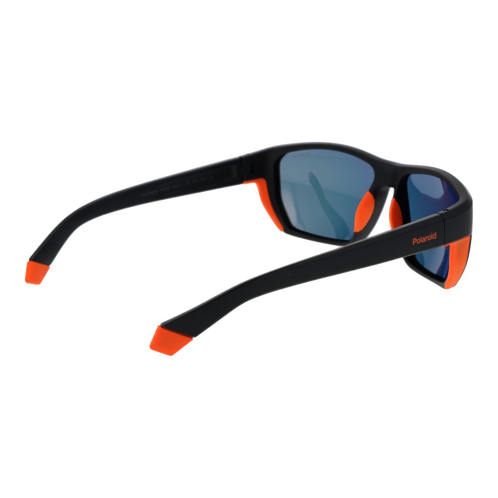 Polaroid Lunettes de soleil homme, monture plastique noir, verres gris UV