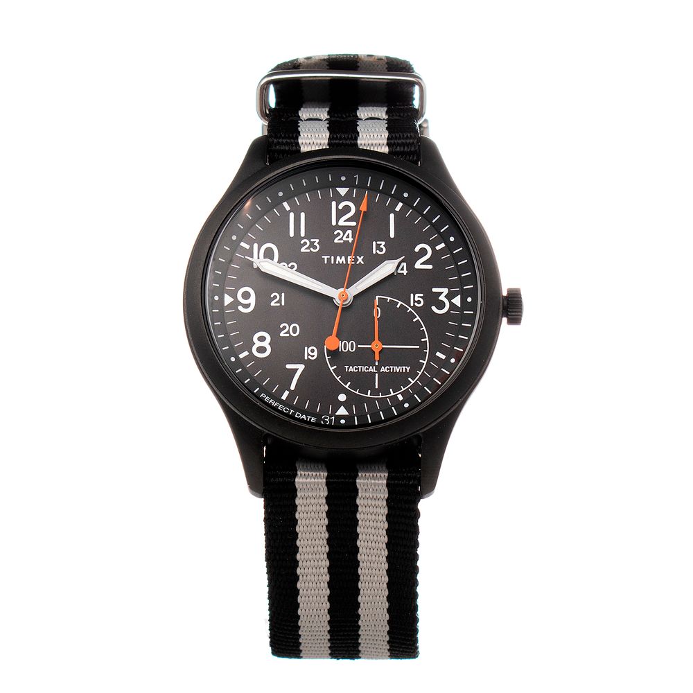 Timex Montre Sport Nylon Multicolore, Boîtier Acier 41mm